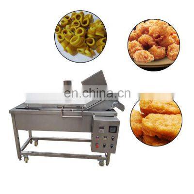 full automatic belt conveyor automatic continuous fryer deep fryer potatoes chips gas frying machine