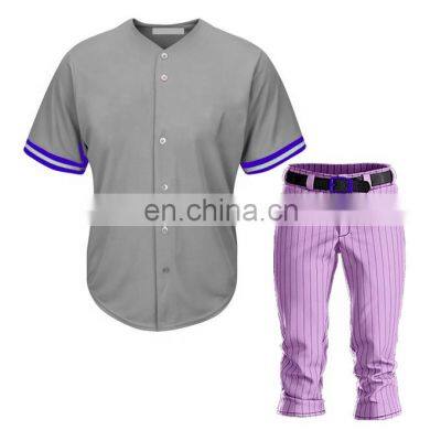 Hot Sale Polyester Custom Design Baseball Uniform Sets photo-4