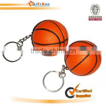 mini basketball pu keychain