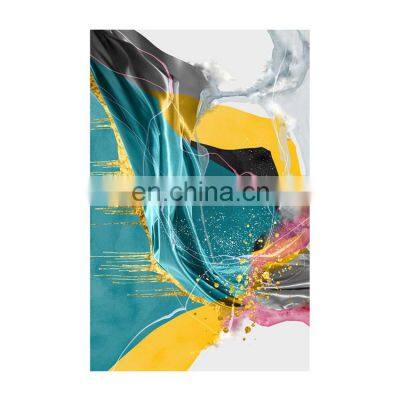 Home Entrance Decoration Framed Luxury Acrylic Art Wall Painting