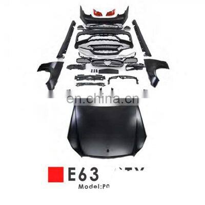 E63 Modern Engine Hood Car Light Side Skirt Refit Part E-Class For Mercedes Benz 2014-2020/2018-2020