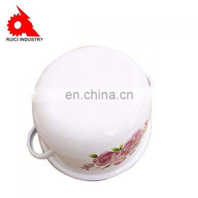 Cast Iron Cookware Mini Enamel Hot Soup Pots With Decal photo-2