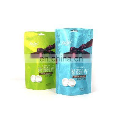 Glitter aluminium zipper stand up pouch custom print bag packaging for candy  bag packaging