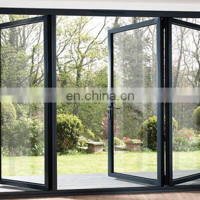 Apartment Aluminum French Doors Modern Folding Aluminum Door With Sidelight and Transom photo-5