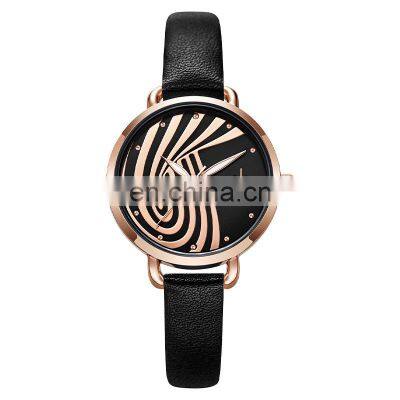 SHENGKE SK0153L Woman Casual Watch Make Your Logo Leather Watch For Females OEM Logo In Quartz Watches