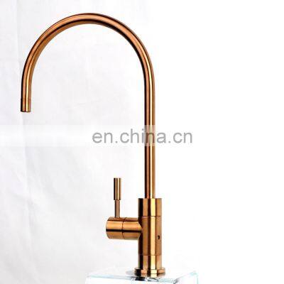 American Style Air Gap Water Filter Faucet Gold Polished Kitchen Sink Faucets photo-4