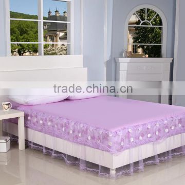 Embroidery Design Romantic Lace Fitted Bedspreads made in China