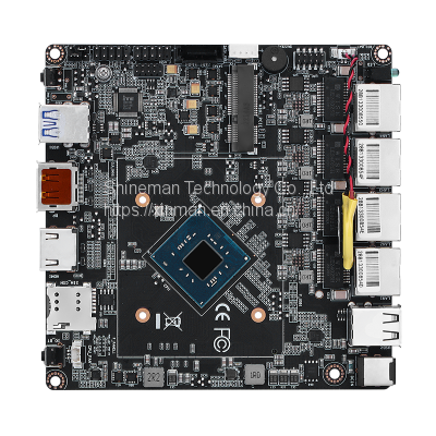 Intel N4000 2-Core Nano PC Motherboard for NUC PC w/ UHD Graphics 600 Dual 4K Display 4*Gigabit LAN 4*RJ45 photo-3