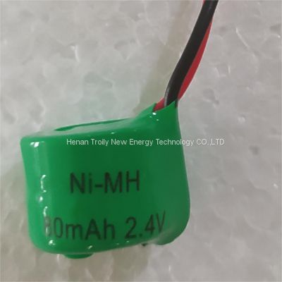 TROILY Ni-MH button 80mAh 2.4V rechargeable battery pack