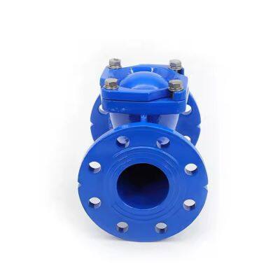 DIN BS Standard Fusion Bonded Epoxy coated Ductile Iron Industrial Ball Check Valve with Flanged Ends