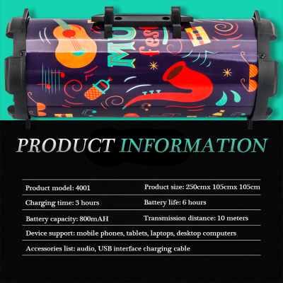 Outdoor HiFi Stereo Music Sound Box With Phone Holder Super Bass Audio Portable Wireless Blue Tooth BT Speaker photo-6