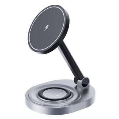 Foldable Quick Charging Dock Custom Magnetic  Wireless Charger Stand For Iphone15