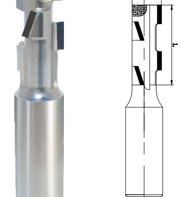 PCD Sizing Router Cutter, Z1+1