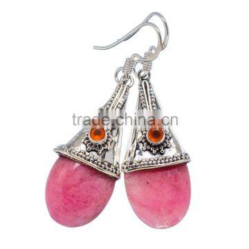 pink agate EARRING ,925 sterling silver jewelry wholesale,WHOLESALE SILVER JEWELRY,SILVER EXPORTER,SILVER JEWELRY FROM INDIA