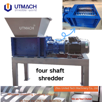 United Tech Machinery 4 Shaft Shredding Machine for The Msw Recycling System Waste Treatment Cuztomized Four Shaft Shredder