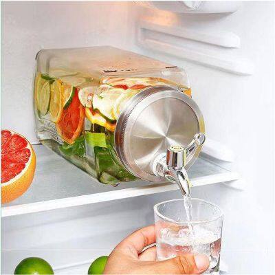 Large - Capacity Glass Beverage Dispensers W/Stainless Spigots. Airtight Lids. Wooden Stand. Ideal for Parties & Daily Drinks! photo-2