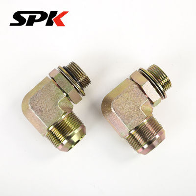 American Standard Adjustable Swivel 90° Elbow, Hydraulic Oil Tube Transition Elbow, Hydraulic Pressure Gauge Fitting (Model 1JG9)