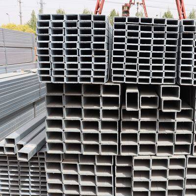Direct Factory Q235A Q235B GI Square Tube 30x30mm Galvanized Rectangular Pipe 1.2-4.0mm Zinc Coated Steel Pipe