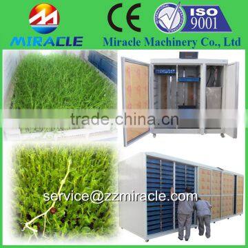 Microcomputer controller hydroponic seed fodder planting and sprouting machine