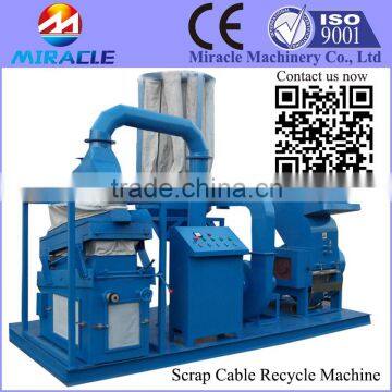 Scrap copper wire recycling machine, machine for recycling scrap wires and cables