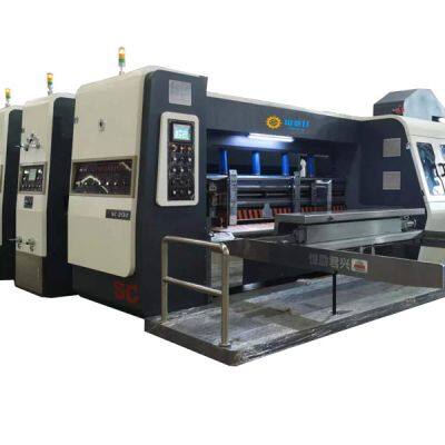 Máquina automática de impresión flexográfica, ranurado y corte por molde. Proveedor de China