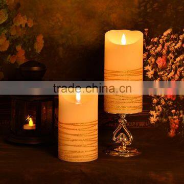 battery powered windproof moving flame led simulated flame candle