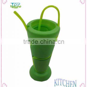 plastic straw cup with straw
