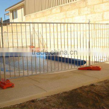 32mmO.D frame 1100*2200mm red temporary portable swimming pool fence with flat feet made in china