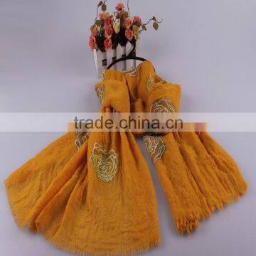 Wholesale Colorful Flower Cotton Women Fashion Embroidery Scarf With Tassel Quality Choice