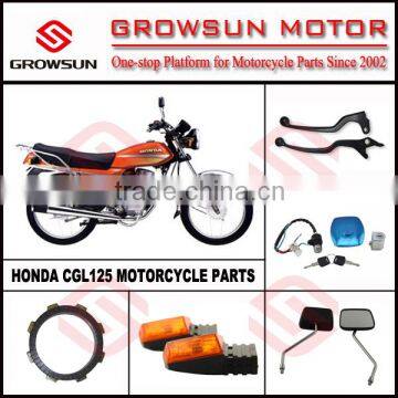 Hon. CGL125 Motorcycle Spare Parts, handle lever, lock set, clutch plate, winker lamp