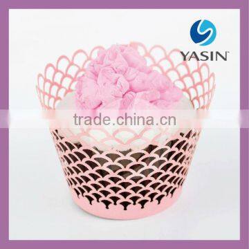 Popular Shape of Flower Basket Laser Cupcake Wrappers