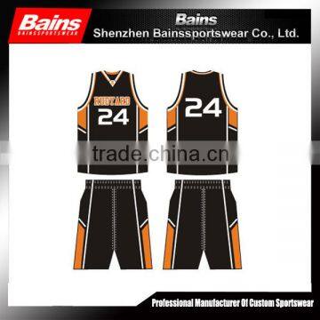 sublimation basketball uniform&basketball jersey set&custom basketball uniform design 2015