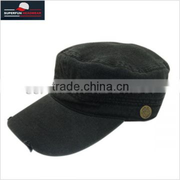 Chinese promotional blank cotton military cap