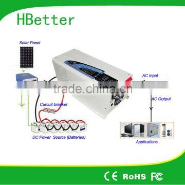 2000W solar power inverter with remote controller with mppt controller inside