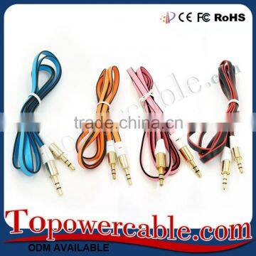 Factory Wholesale Price Long Thin 3.5mm Audio Auxiliary Car AUX Cables photo-2