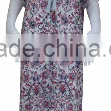 100% Rayon Top Fashion Traditional Print Muslim Abaya With Beads photo-3