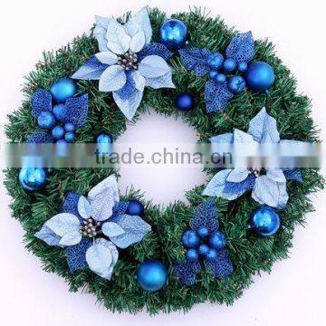 blue promotional pine wreath for Christmas decorative wreaths