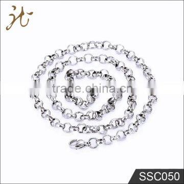 fashion high quality stainless steel pearl chain necklace