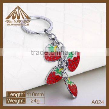 2013 hot sale wholesale fruit metal keychain