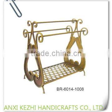 LC-84049 Bathroom Wrought Iron Metal Floor Standing Towel Rack photo-4
