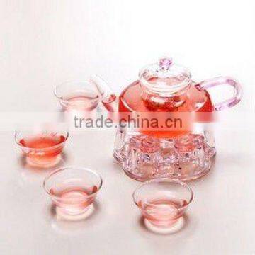 Popular best selling Handmade process pyrex glass tea pot sets