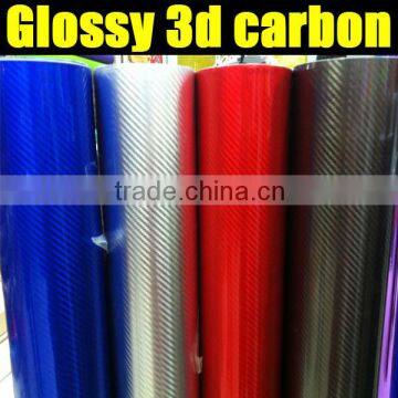 glossy carbon fiber vinyl 1.35*30m/Roll with air free bubbles