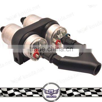 Replacement parts Dual Fuel Pump Billet Y Block Surge Tank Adapter +fuel pump+fuel pump bracket