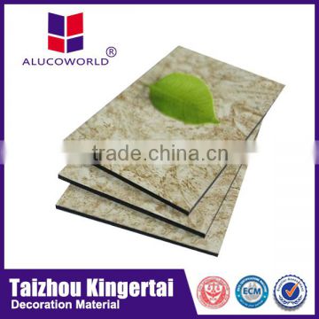 Alucoworld durable acp sheet stone molds cladding interior wall material with reasonable price