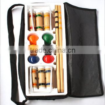 6-player wooden croquet set