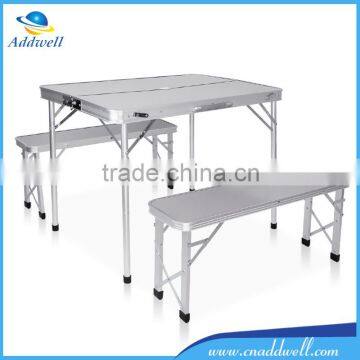 Camping portable aluminum folding picnic table and chairs