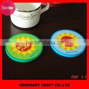 Fashion 3D soft pvc promotional rubber coasters