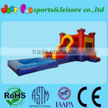 inflatable bouncer and slide with pool