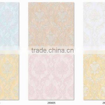 Customizable Embossed Pvc Coated Wallpaper, Beige Retro Damask Wall Decor for Administration , Unusual Wall Decal Ideas photo-2