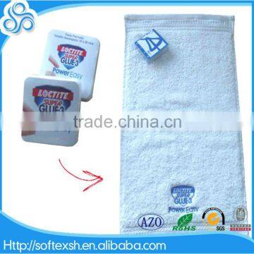 100 cotton custom embroidered hand compressed towel alibaba